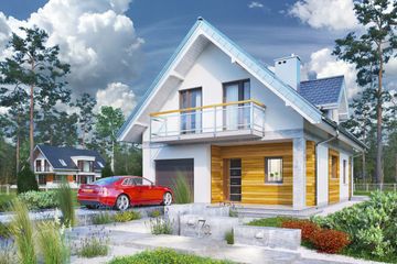  Projekt domu Lobelia (423) (KRD2651) - projekt domu parterowego z poddaszem - Zdjęcie 4