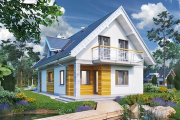  Projekt domu Lobelia (423) (KRD2651) - projekt domu parterowego z poddaszem - Zdjęcie 3