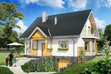  Projekt domu Sonia (775) (KRD2652) - projekt domu parterowego z poddaszem - Zdjęcie 1