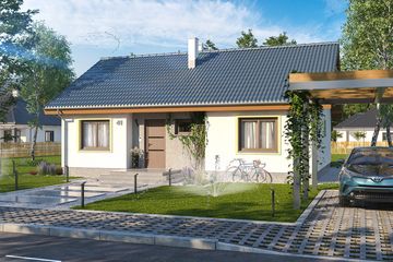  Projekt domu Tobiasz paliwo stałe (WOE1085) - projekt domu parterowego - Zdjęcie 2