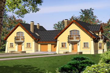  Projekt domu Rozalin z garażem 1 stanowiskowym (WRN1101) - projekt domu parterowego z poddaszem - Zdjęcie 3