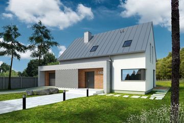  Projekt domu Vivo (ZGA1004) - projekt domu parterowego z poddaszem - Zdjęcie 2