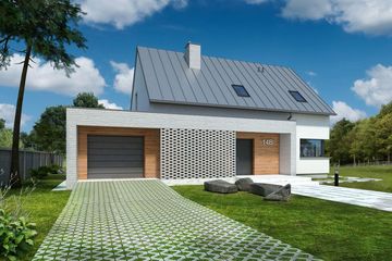  Projekt domu Vivo (ZGA1004) - projekt domu parterowego z poddaszem - Zdjęcie 3