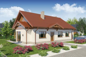  Projekt domu Betina (WRW1253) - projekt domu parterowego - Zdjęcie 2