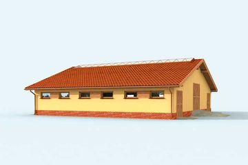  Projekt obory Bi1 - Obora na 22 krowy Budynek inwentarski (SLN1513) - projekt obory parterowego - Zdjęcie 4