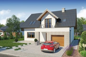 Projekt domu Ksawery (WRW1254) - projekt domu parterowego z poddaszem - Zdjęcie 1