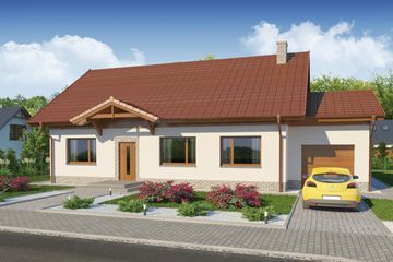  Projekt domu Timor (WRW1256) - projekt domu parterowego - Zdjęcie 1