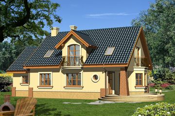  Projekt domu Szmaragd z garażem 1 stanowiskowym (WRN1017) - projekt domu parterowego z poddaszem - Zdjęcie 7