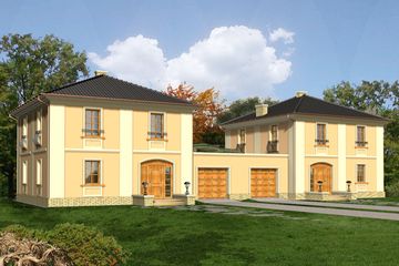  Projekt domu Willa z garażem 1 stanowiskowym (WRN1089) - projekt domu z pełnym piętrem - Zdjęcie 3