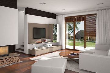  Projekt domu Kajka G1 Mocca (WRC2565) - projekt domu parterowego z poddaszem - Zdjęcie 3