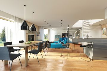  Projekt domu Neo II G1 energo (WRC2492) - projekt domu parterowego z poddaszem - Zdjęcie 4