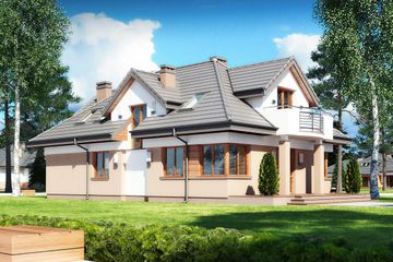  Projekt domu Goblin II N 2G (BSB1116) - projekt domu parterowego z poddaszem - Zdjęcie 2