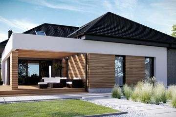  Projekt domu HomeKoncept 29 (KRX1033) - projekt domu parterowego z poddaszem - Zdjęcie 2