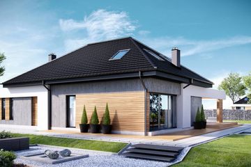  Projekt domu HomeKoncept 29 (KRX1033) - projekt domu parterowego z poddaszem - Zdjęcie 5