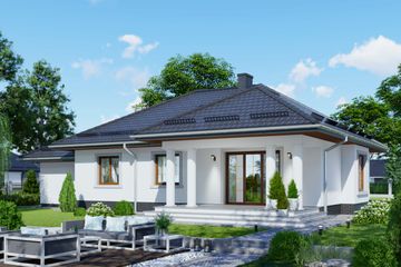  Projekt domu APS 207 + G (LUA1376) - projekt domu parterowego - Zdjęcie 2