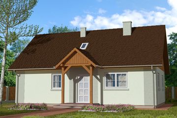  Projekt domu Domek Portowy (022SK+PD) (SLF1049) - projekt domu parterowego z poddaszem - Zdjęcie 1