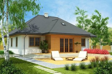  Projekt domu Domek Kaszubski (014 SOK) (SLF1054) - projekt domu parterowego z poddaszem - Zdjęcie 2