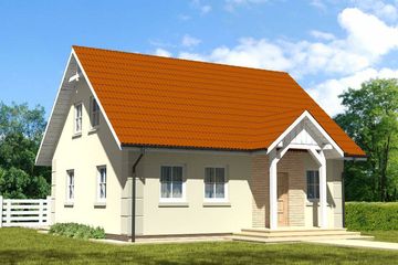  Projekt domu Domek Nieduży (010 BK) (SLF1057) - projekt domu parterowego z poddaszem - Zdjęcie 1