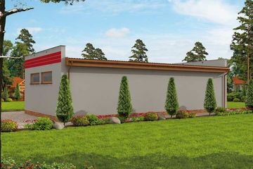  Projekt garażu G270 garaż trzystanowiskowy (SLN1551) - projekt garażu parterowego - Zdjęcie 3