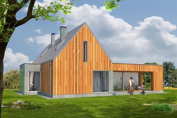  Projekt domu MD-20 (KKA1019) - projekt domu parterowego z poddaszem - Zdjęcie 1