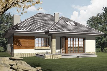  Projekt domu Amalfi (WRN1171) - projekt domu parterowego z poddaszem - Zdjęcie 3