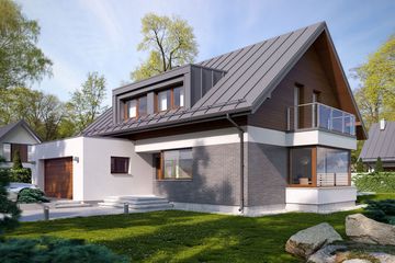  Projekt domu Limbo (BSE1084) - projekt domu parterowego z poddaszem - Zdjęcie 1