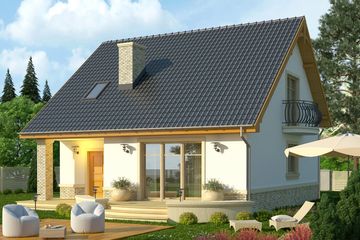  Projekt domu Nowela 3 (WRN1302) - projekt domu parterowego z poddaszem - Zdjęcie 2