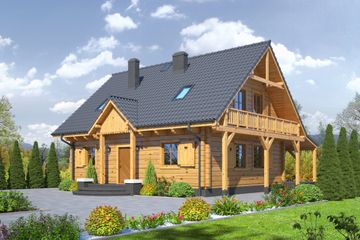  Projekt domu Brzeg średni 13 dw (KRP1875) - projekt domu parterowego z poddaszem - Zdjęcie 1