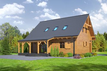  Projekt domu Brzeg średni 13 dw (KRP1875) - projekt domu parterowego z poddaszem - Zdjęcie 2