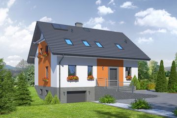  Projekt domu Sadowo 9g (KRP1883) - projekt domu parterowego z poddaszem - Zdjęcie 1