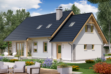  Projekt domu BW-03 wariant (JGC1013) - projekt domu parterowego z poddaszem - Zdjęcie 2