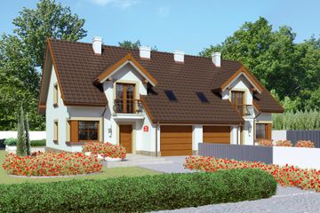  Projekt domu przy Amarantowej 3 (KRK1408) - projekt domu parterowego z poddaszem - Zdjęcie 1