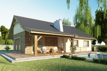  Projekt domu AJR 03 B (WOJ1015) - projekt domu parterowego - Zdjęcie 3