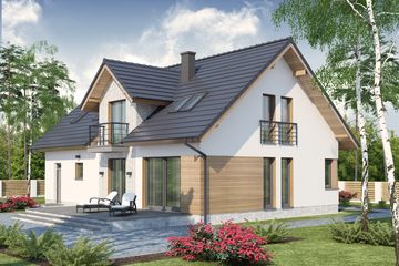  Projekt domu Heweliusz 2 PS (WRW1132) - projekt domu parterowego z poddaszem - Zdjęcie 2