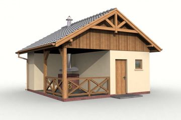  Projekt budynku gospodarczego G44 budynek gospodarczy bez bramy (SLN1138) - projekt budynku parterowego - Zdjęcie 4