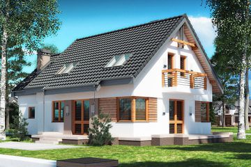  Projekt domu Guliwer N (BSB1053) - projekt domu parterowego z poddaszem - Zdjęcie 2