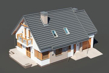  Projekt domu Guliwer N (BSB1053) - projekt domu parterowego z poddaszem - Zdjęcie 5