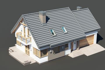  Projekt domu Guliwer N 2G+ (BSB1070) - projekt domu parterowego z poddaszem - Zdjęcie 5