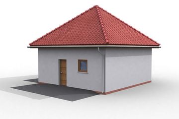  Projekt garażu G12 garaż dwustanowiskowy z podpiwniczeniem (SLN1112) - projekt garażu parterowego - Zdjęcie 3