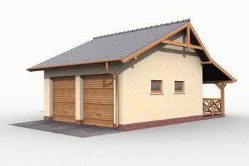  Projekt budynku gospodarczego G36 budynek gospodarczy (SLN1816) - projekt budynku parterowego - Zdjęcie 4