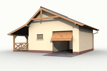  Projekt budynku gospodarczego G37 budynek gospodarczy (SLN1817) - projekt budynku parterowego - Zdjęcie 3