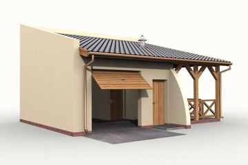  Projekt budynku gospodarczego G39 budynek gospodarczy (SLN1818) - projekt budynku parterowego - Zdjęcie 4