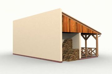  Projekt garażu G40 garaż dwustanowiskowy z wiatą (SLN1135) - projekt garażu parterowego - Zdjęcie 4