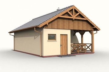  Projekt garażu G43 (SLN1137) - projekt garażu parterowego - Zdjęcie 3