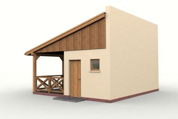  Projekt budynku gospodarczego G45 Budynek Gospodarczy (SLN1139) - projekt budynku parterowego - Zdjęcie 3