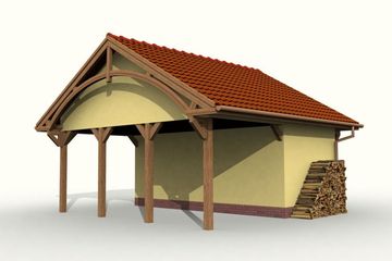  Projekt wiaty garażowej G47 wiata garażowa (SLN1141) - projekt wiaty parterowego - Zdjęcie 3