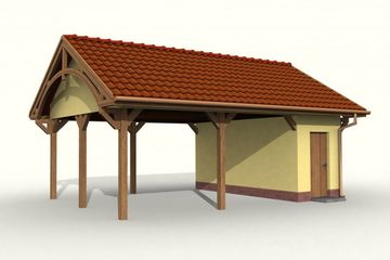  Projekt wiaty garażowej G48 wiata garażowa (SLN1142) - projekt wiaty parterowego - Zdjęcie 4
