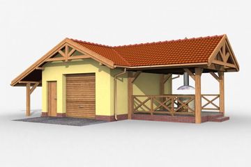  Projekt garażu G53 (SLN1147) - projekt garażu parterowego - Zdjęcie 4