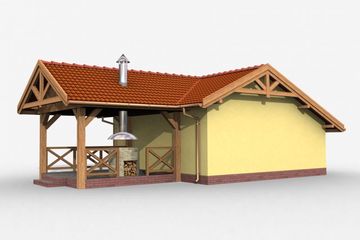  Projekt budynku gospodarczego G53 budynek gospodarczy (SLN1828) - projekt budynku parterowego - Zdjęcie 3