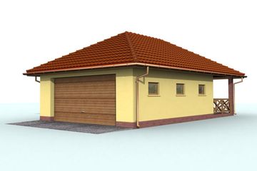  Projekt budynku gospodarczego G60 budynek gospodarczy (SLN1835) - projekt budynku parterowego - Zdjęcie 4